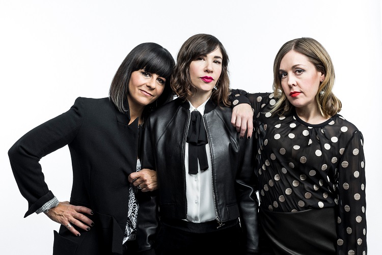 Janet Weiss, Carrie Brownstein and Corin Tucker of Sleater-Kinney in New York.